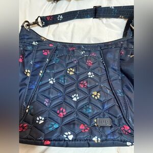 Lug Heart Dog Paws Patterned Interior Bag few ink stains inside